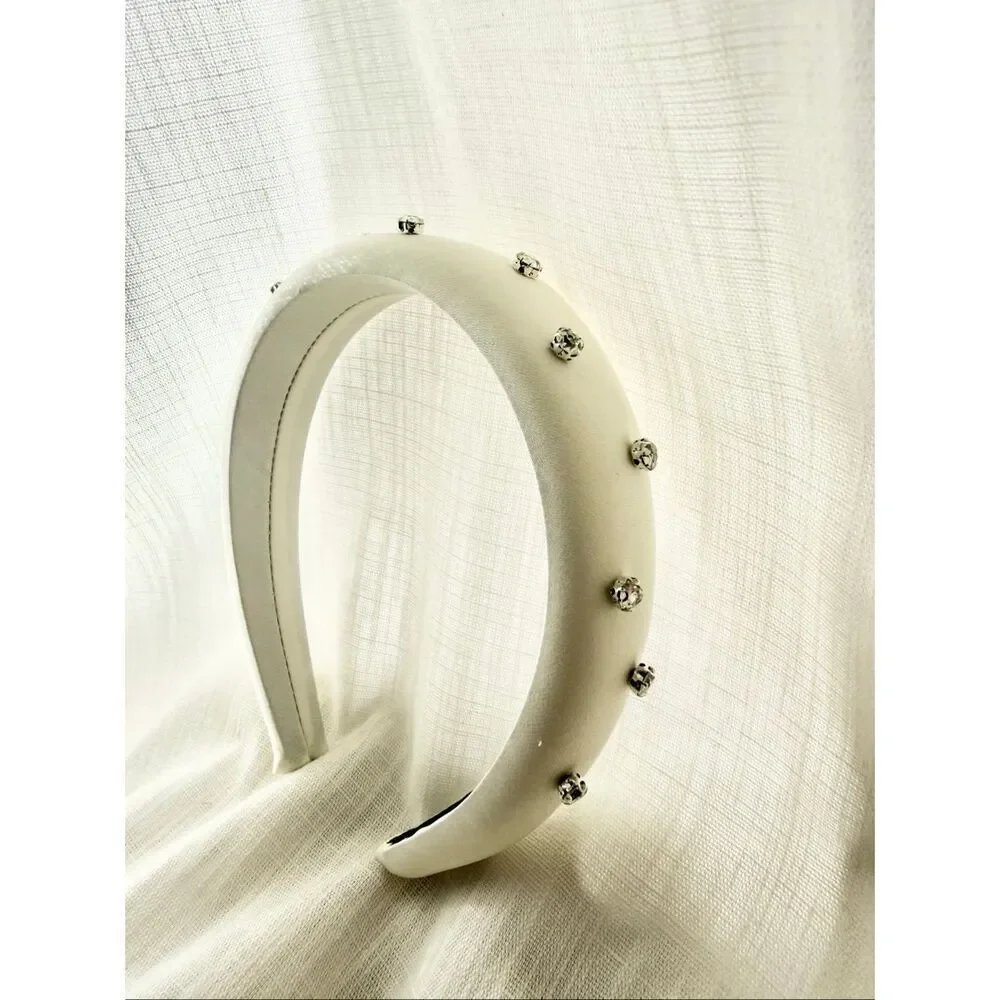 Elegant White Studded Headband